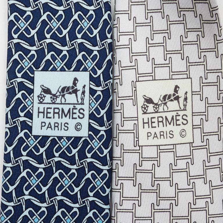 HERMÈS, two silk ties.