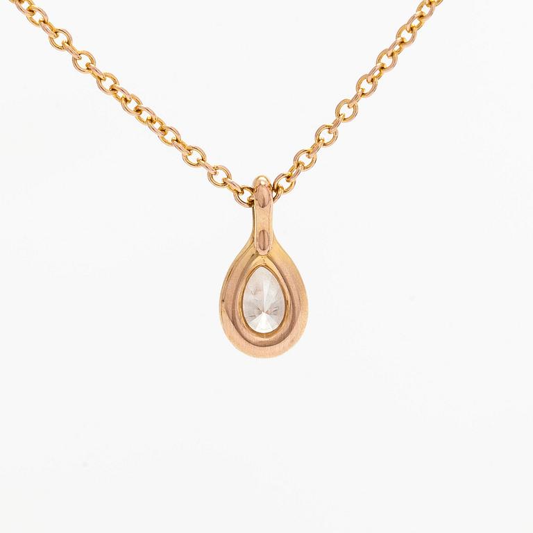 Tiffany & Co, Elsa Peretti, halsband, "Diamonds by the Yard", 18K guld med en päronslipad diamant.