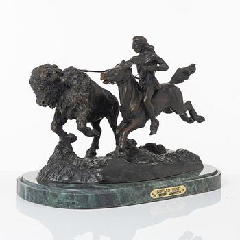 Frederic Sackrider Remington, after. 'Buffalo Hunt'.