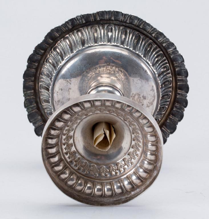 SOCKERSKÅL, silver stämplad 1835, Gustaf Folcker, Stockholm, vikt ca 260 gr.