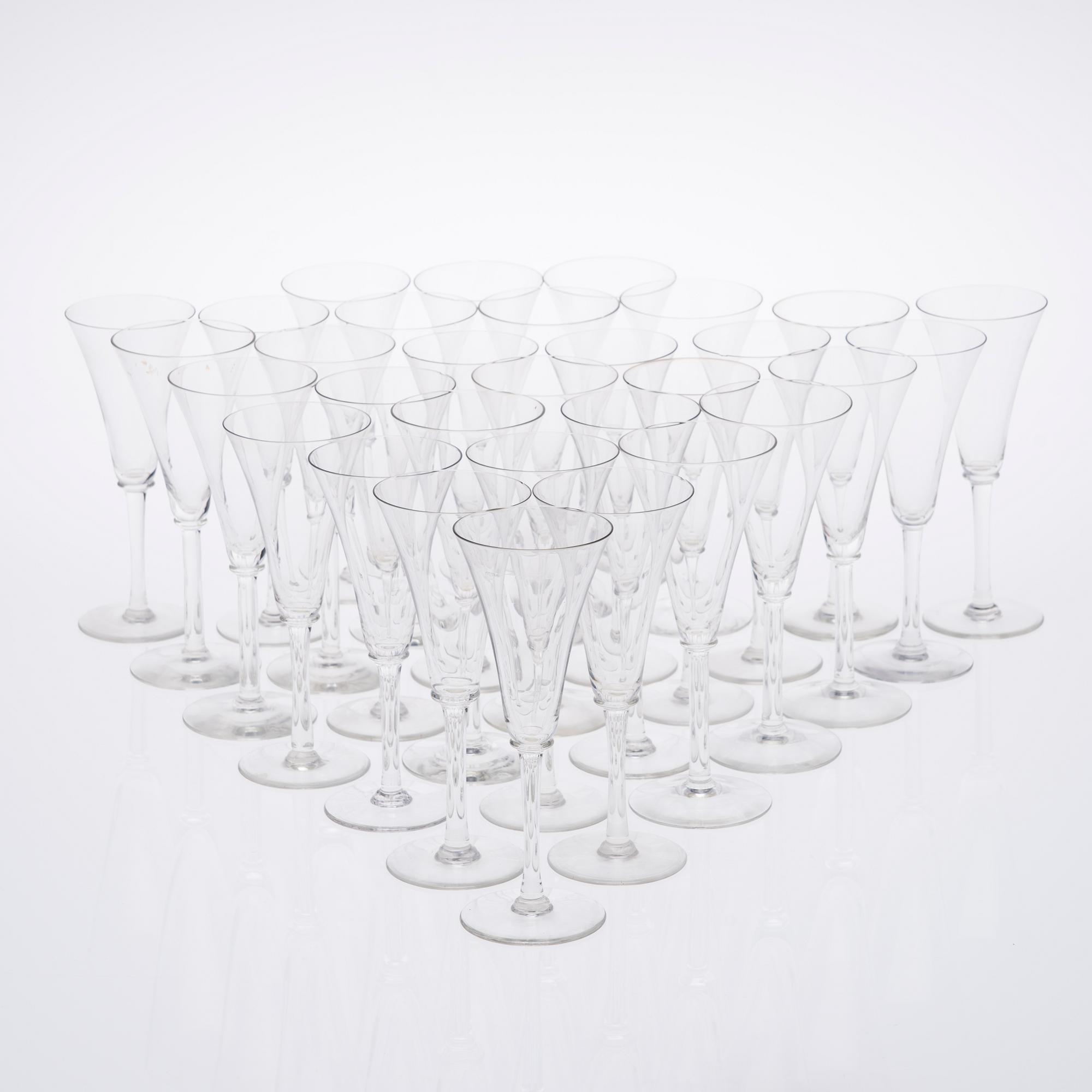 CHAMPAGNEGLAS, 31 st, Riihimäki Glasbruk 1900-talets mitt.