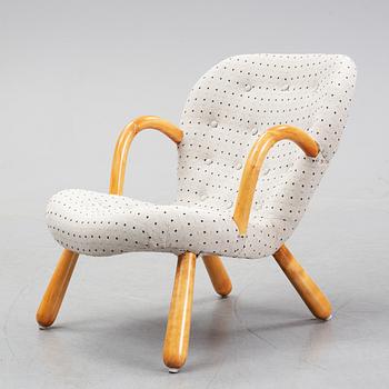 Fåtölj, Swedish Modern "Clam Chair" / "Muslingestol", 1940/50-tal.