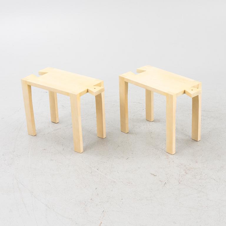 Thomas Sandell, "Wedding Stools", a pair, Asplund, 21st century.