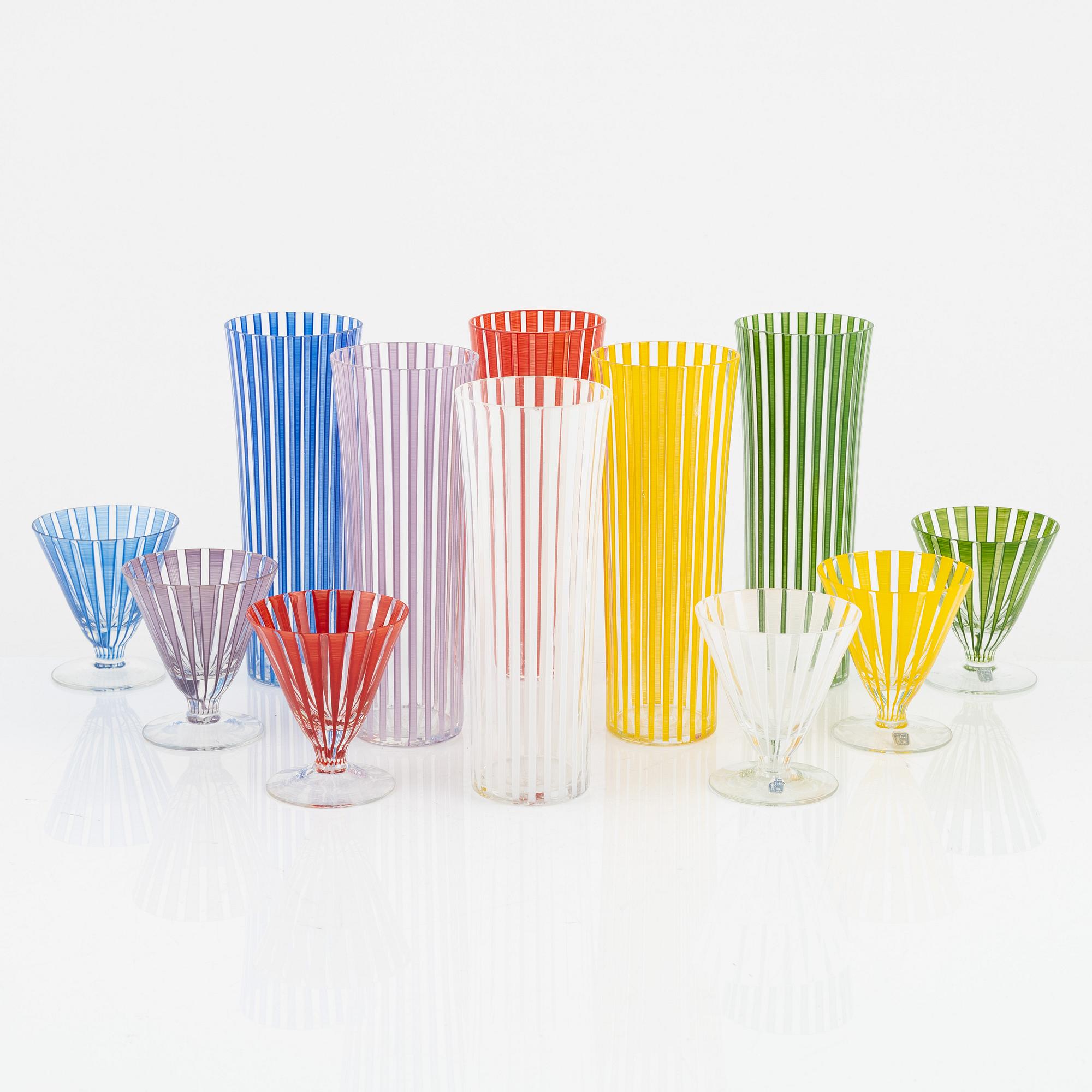 Bengt Orup, 12 glas, "Strikt", Johansfors, 1950-tal.
