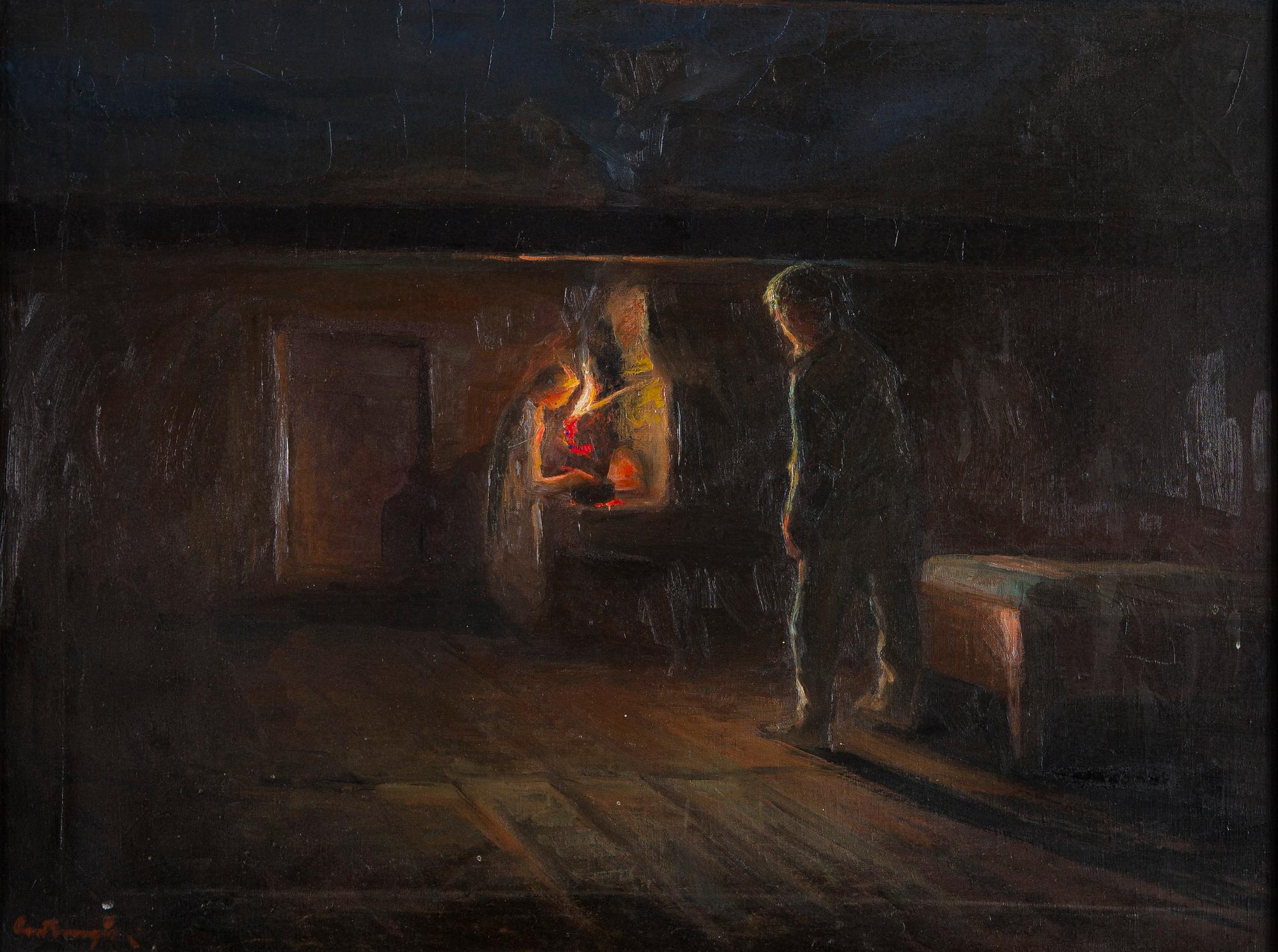 Carl Bengts, Illallista odottaessa.