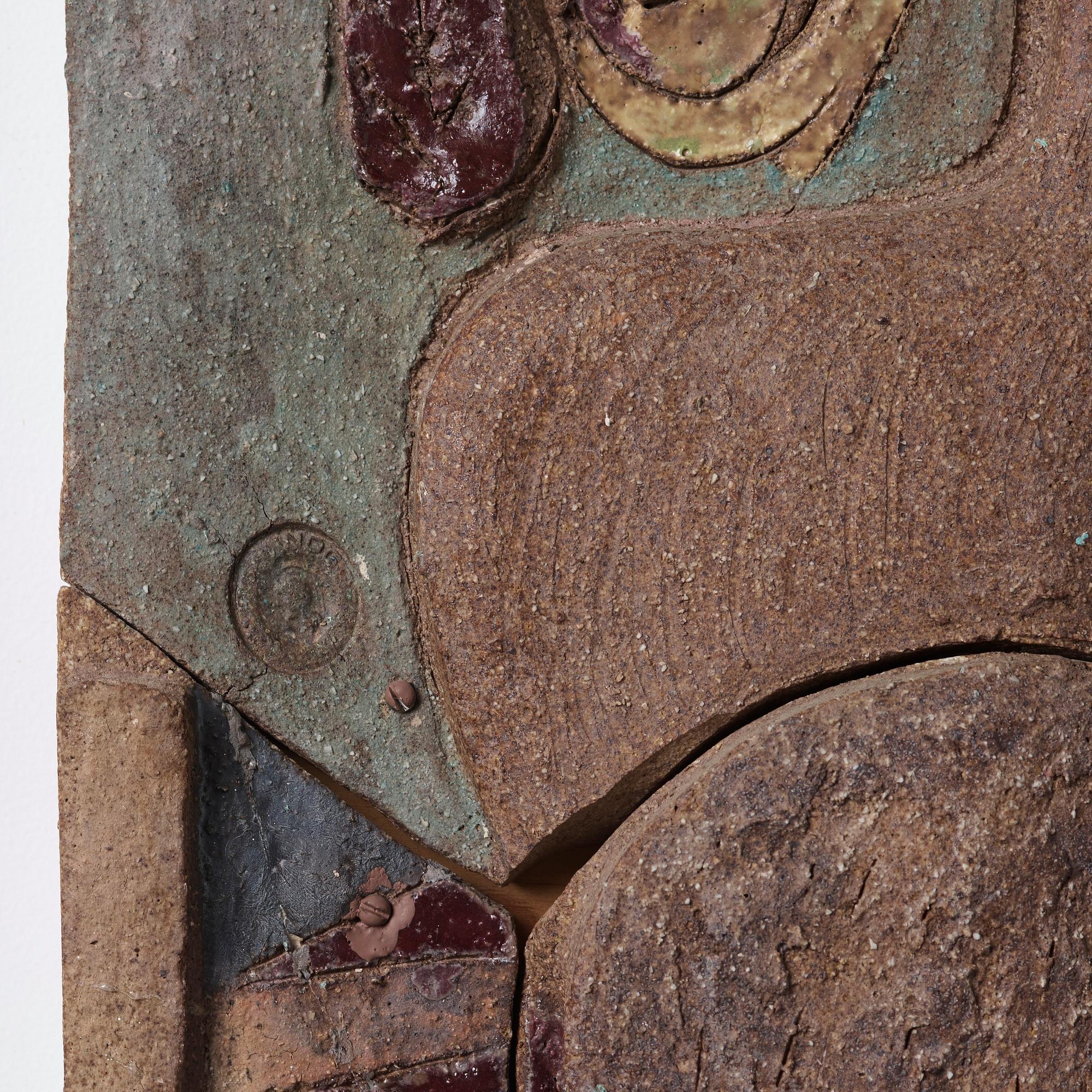 Tyra Lundgren, relief "De hungriga", egen ateljé 1950-tal.