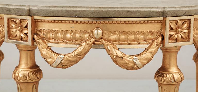 KONSOLBORD. Gustavianskt stockholmarbete, 1700-talets slut.