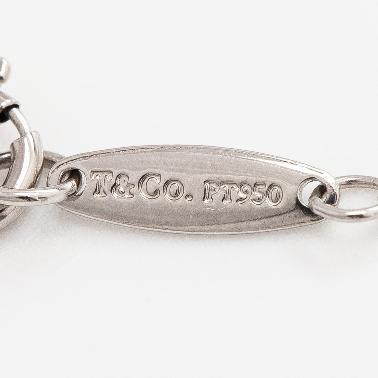 Tiffany & Co, Elsa Peretti, a platinum 'Diamonds by the Yard' bracelet with a brilliant-cut diamond.