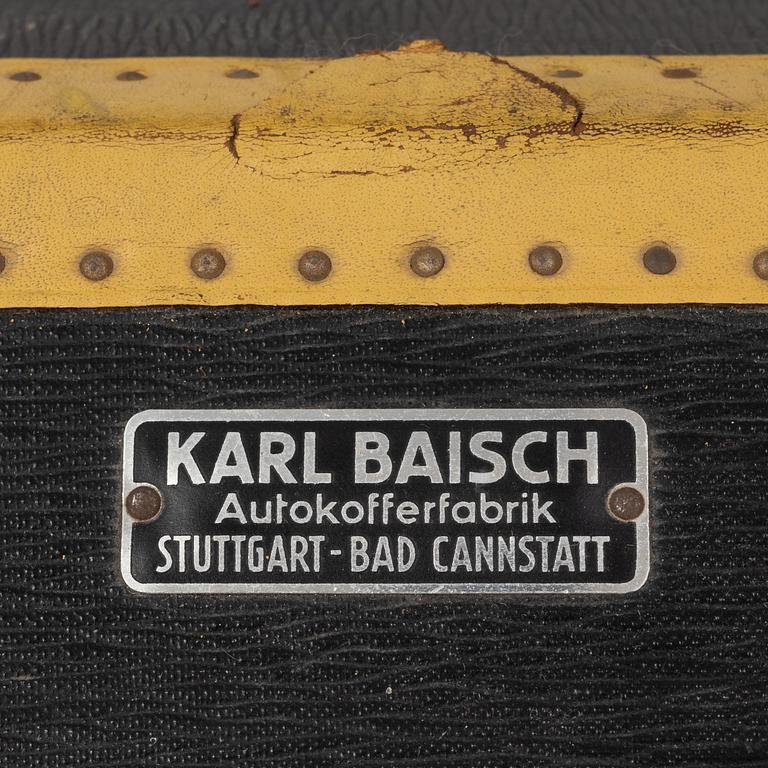 A set of four suitcases, Karl Baisch Autokofferfabrik Stuttgart, Germany, 1930's/1940's.