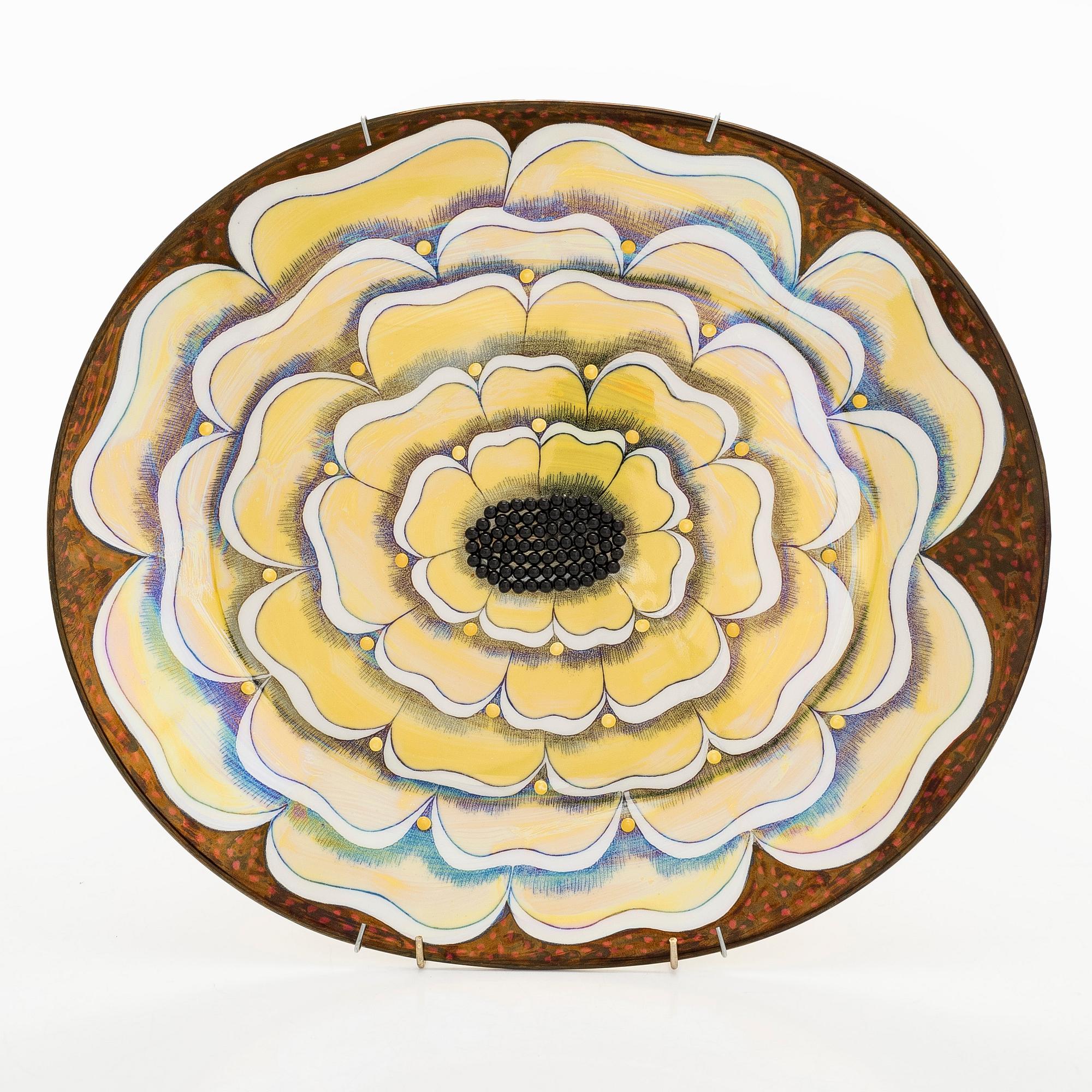 Birger Kaipiainen, decoration plate, 'Florence'-series, signed Birger Kaipiainen, Arabia Finland.