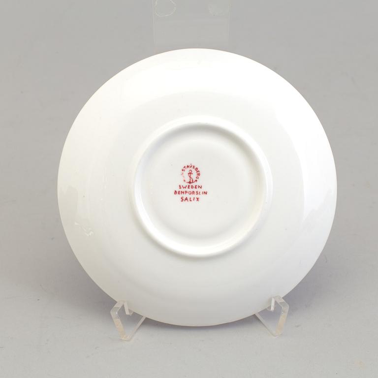 STIG LINDBERG, kaffeservis, 16 delar, benporslin, "Salix", Gustavsberg, 1960/60-tal.