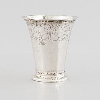 Daniel Lundström, silver, bägare, Stockholm 1770. Rokoko.