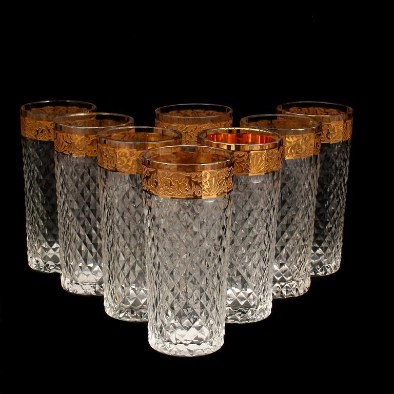 GLAS, 8 st, omkr sekelskiftet 1900.