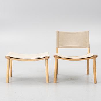 Jasper Morrison & Wataru Kumano, fåtölj med fotpall, "December Chair" Nikari, Finland.