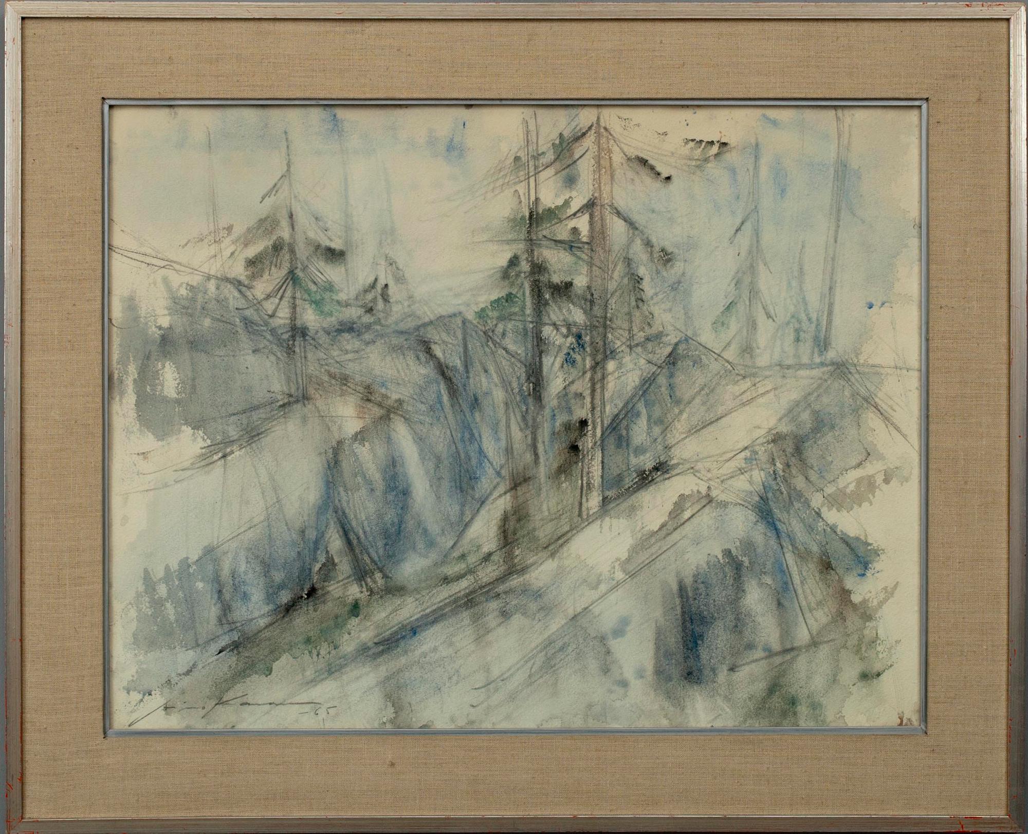 AIMO KANERVA, akvarell, sign. och dat. -65.