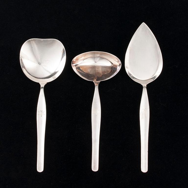 SERVERINGSBESTICK, 3 st, silver, design Tapio Wirkkala.