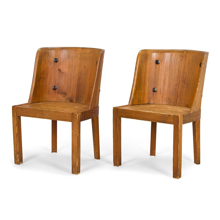 Axel Einar Hjorth, Two 1930s 'Lovö' chairs for Nordiska Kompaniet.