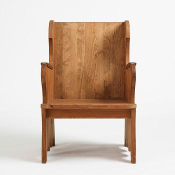 Axel Einar Hjorth, probably, a stained pine "Lovö" armchair, Nordiska Kompaniet, Sweden.