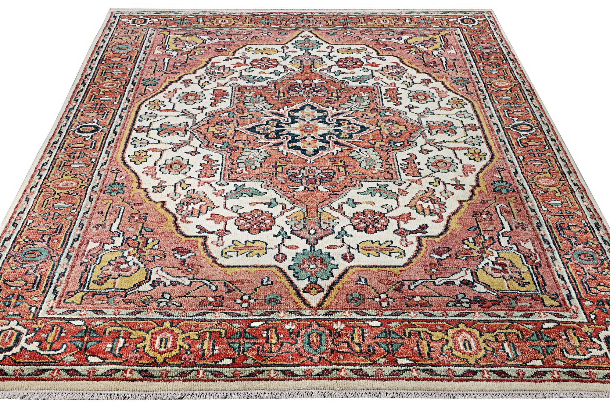 An oriental carpet with Mamluk design, c. 367 x 280 cm.