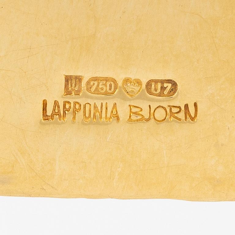 A Björn Weckström, necklace "Offer stone" 18K gold with aquamarine. Lapponia 1973.