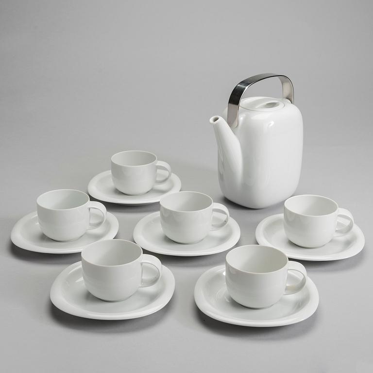 KAFFESERVIS, porslin, 7 delar, "Suomi" Timo Sarpeneva, Rosenthal Studio-linie.