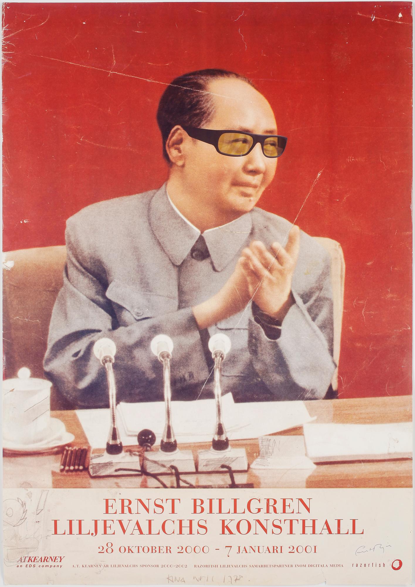 UTSTÄLLNINGSAFFISCH, egenhändigt signerad av Ernst Billgren.