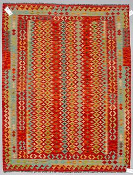 A RUG, kilim 208 x 159 cm.