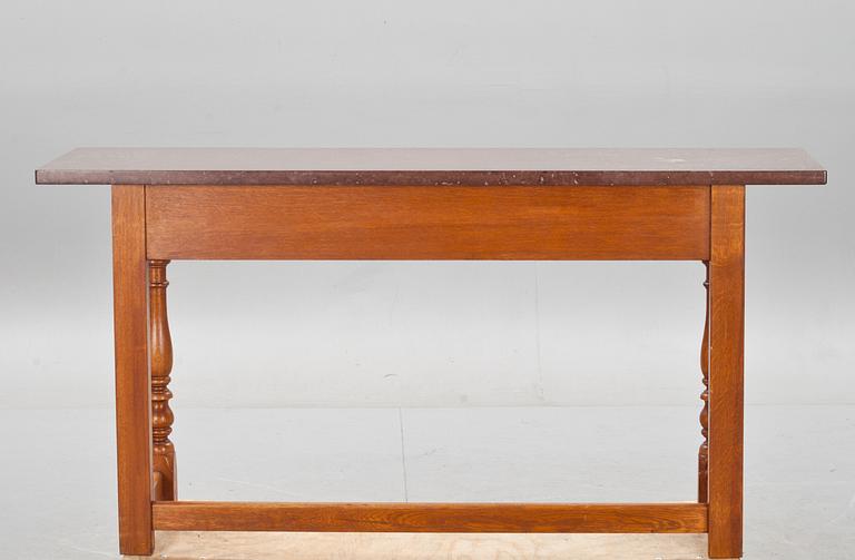 VÄGGBORD, med stenskiva, barockstil. 1900-tal.