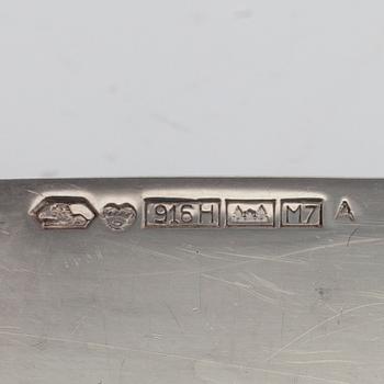 SERVERINGSBESTICK, 3 st, silver, "Tapio" design Tapio Wirkkala, Tavastehus 1965. Vikt 156 g.
