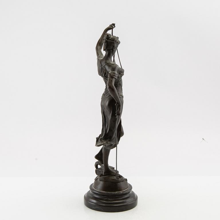 Alois Mayer, sculpture signed "Justitia".