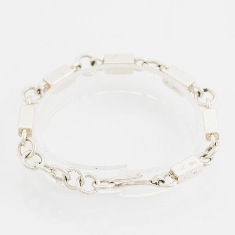 Wiwen Nilsson, armband, ring och stavkedja, silver.