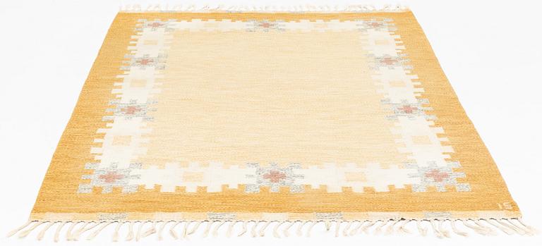 Ingegerd Silow, a flat weave carpet, ca 229 x 159 cm, signed IS.