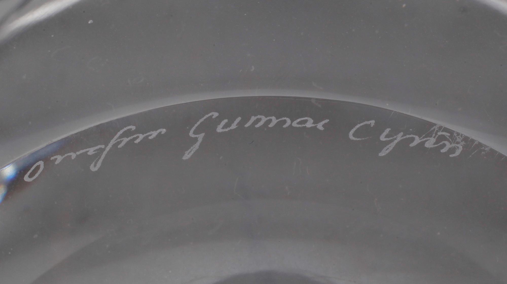 SKÅL, glas, Gunnar Cyrén, Orrefors, 1900-talets andra hälft.