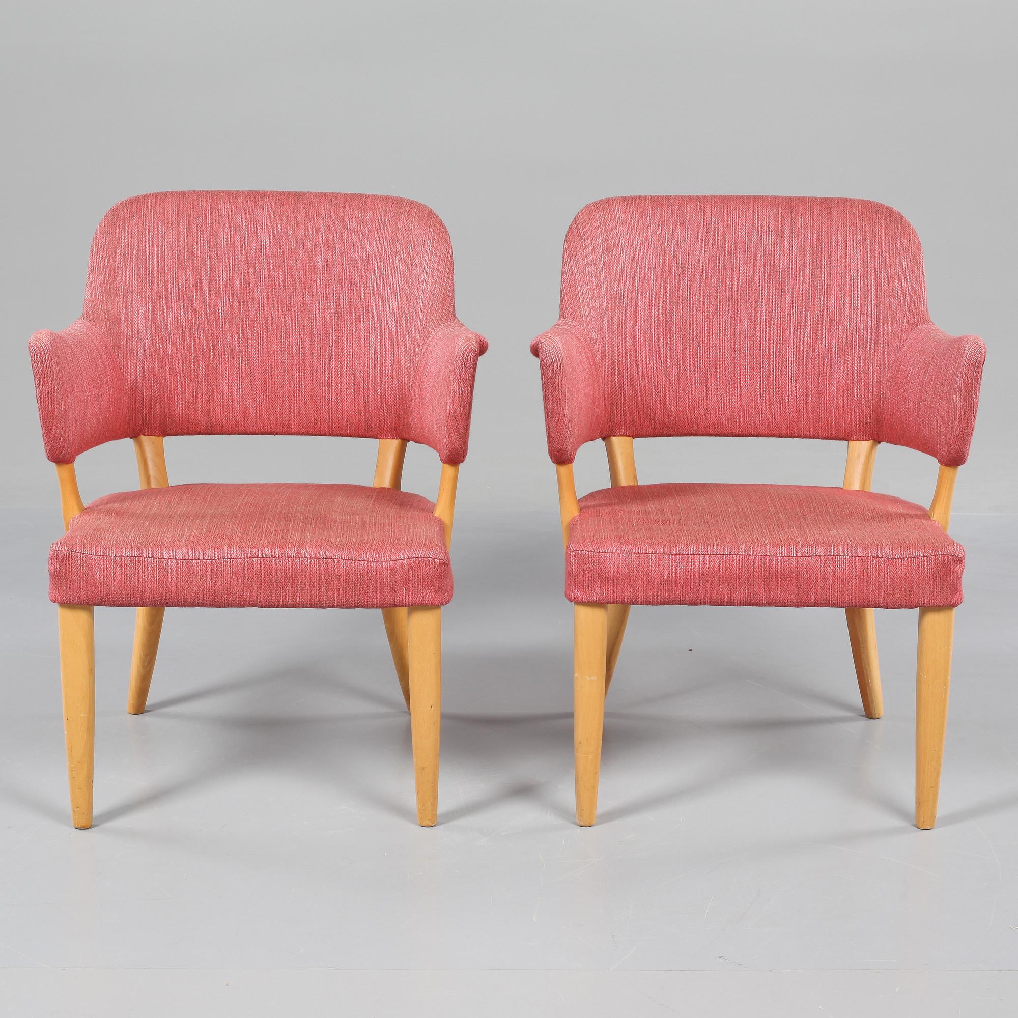 FÅTÖLJER, 2 st, Lata Greven, Carl Malmsten, 1900-talets andra hälft.