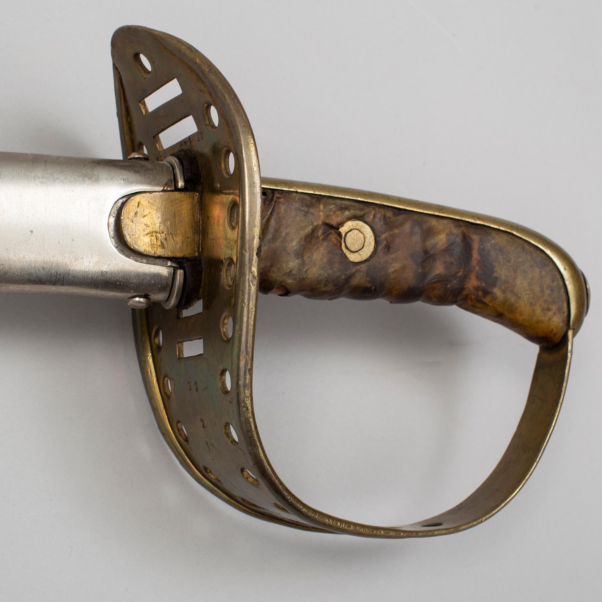 SABEL, svensk, m/1867 för kavallerimanskap.