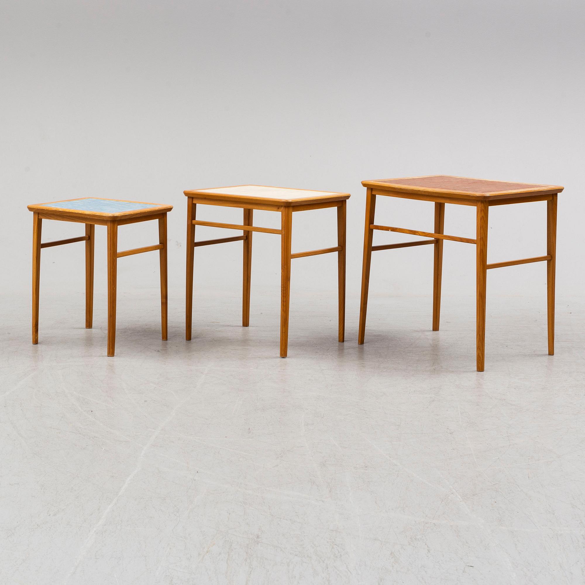 a 1950's three-part table.