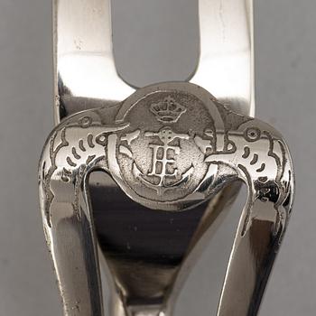 A set of Swedish Art Nouveau carving cutlery, mark of  B Erlandson, Kristianstad 1912.