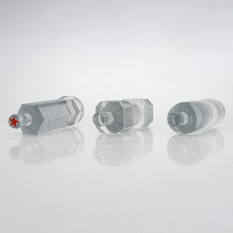 Timo Sarpaneva, a set of six prototypes signed Original Design Timo Sarpaneva 1976 Iittala.