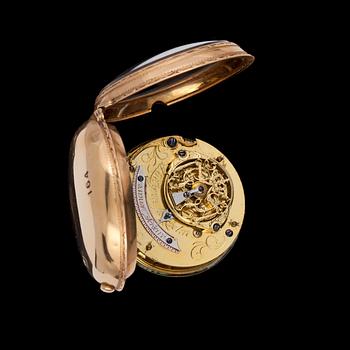 A gold verge pocket watch, Lindgren, Sweden, late 18th century.