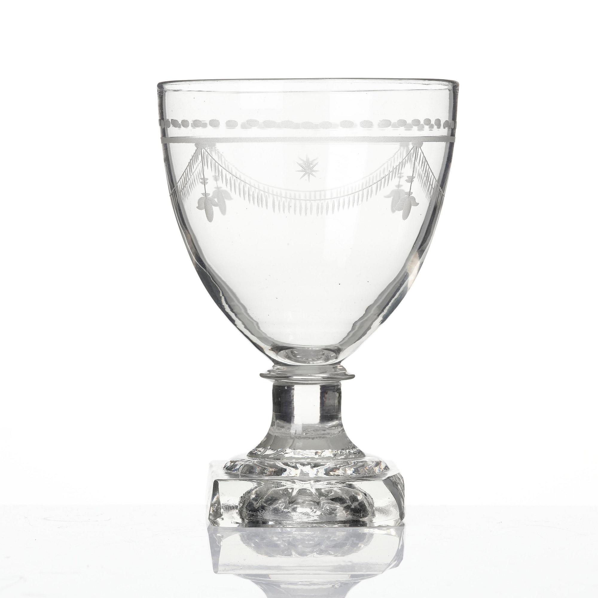 Wine glasses, twelve pieces, Sweden early 19th century.
