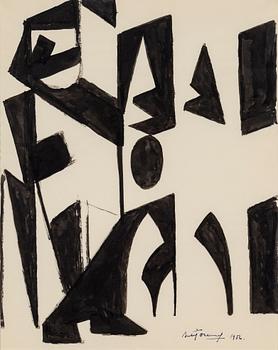 BERTIL ÖHLUND, ink on paper, signed and dated 1956.