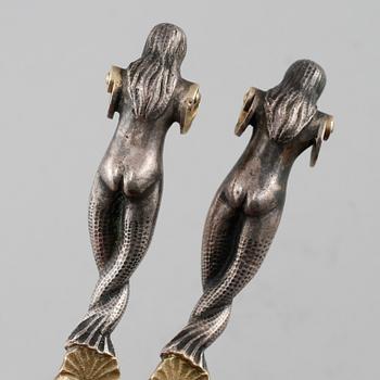 UPPLÄGGNINGSBESTICK, 2 st, silver, Sverige, 1894, vikt 185 g.