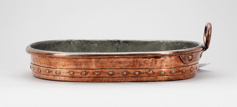 GÅSPANNA/UGNSFORM, koppar, 1700-tal.