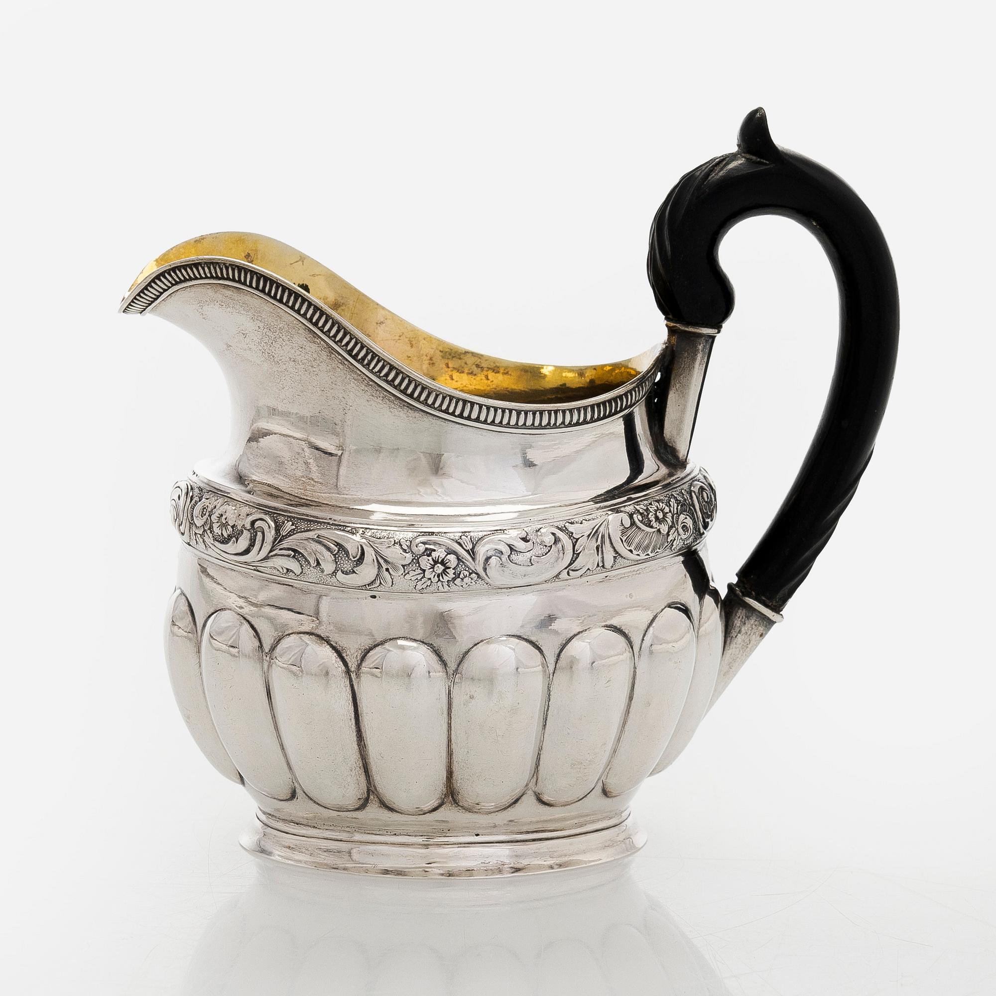 Henrik Qvarnberg, gräddsnäcka, silver, Viborg 1844.