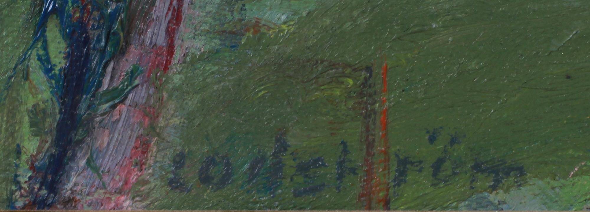 GEORG LODSTRÖM, olja på uppklistrad duk, 2 st varav en sign.