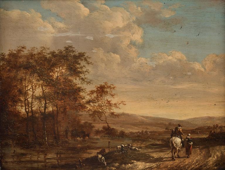 Jan Wynants (Wijnants) Attributed to, Landscape with figures.