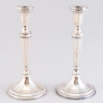 A pair of silver candlesticks from Germany with Finnish control marks, Helsinki 1967.
