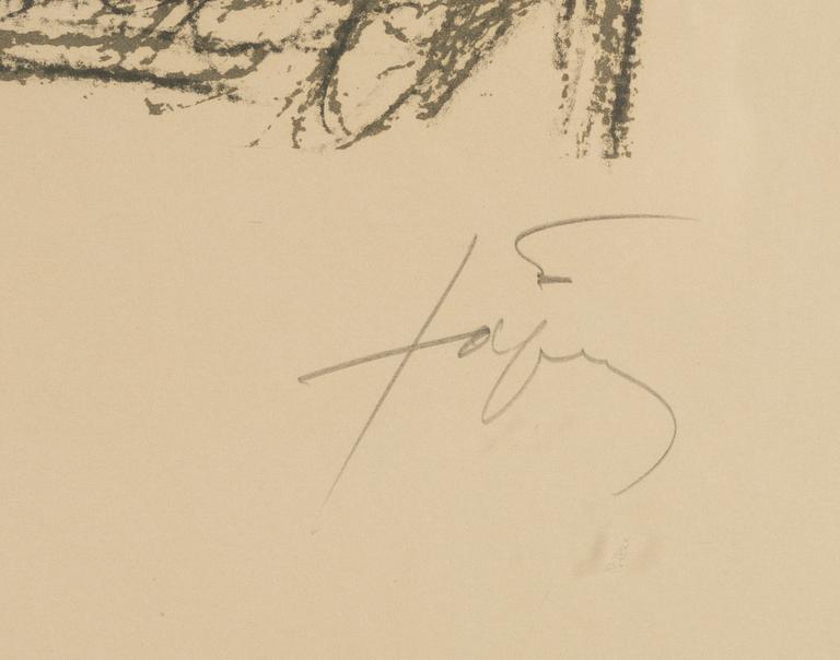 Antoni Tàpies, färglitografi, Signerad och numrerad 50/75.
