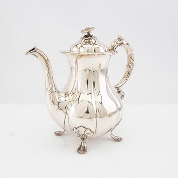 Kaffeservis 3 dlr silver svenska importstämplar 1900-talets första hälft.