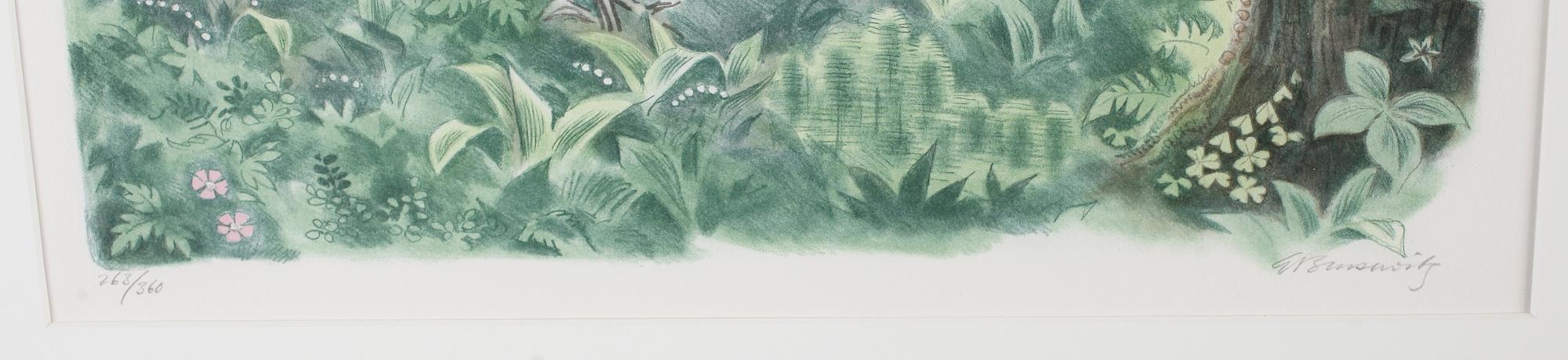 GUNNAR BRUSEWITZ, färglitografi, signerad och numrerad 263/360.